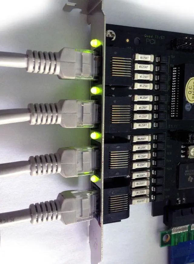 Alt view image 6 of 7 - TE405P Asterisk PCI Dahdi Card 4 Port E1 T1 Card ISDN Digital PRI SS7,Freepbx Issabel PCI 5v for Asterisk PBX Dahdi Phone Device