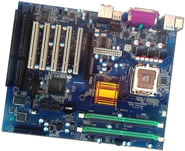 Alt view image 2 of 7 - ROBY ISA Motherboard,945 ATX Mainboards,945GC Chipset,with 2 ISA Slots,LGA775 CPU,2 DDR2 Slots,5 PCI,1 PCIE,2 Ethernet RJ45 Ports for Computer Server 945GV