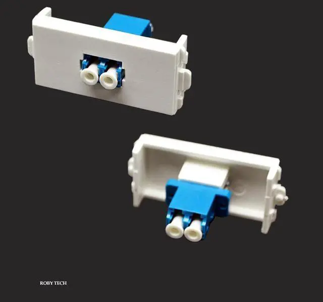 Alt view image 4 of 7 - Wall Plate with SC Simplex + LC Duplex + RJ11 Modules,Fiber Optic Keystone Connectors for Cabling System Service Integrated Wiring Work Wall plate cover holer, Outlet Plug
