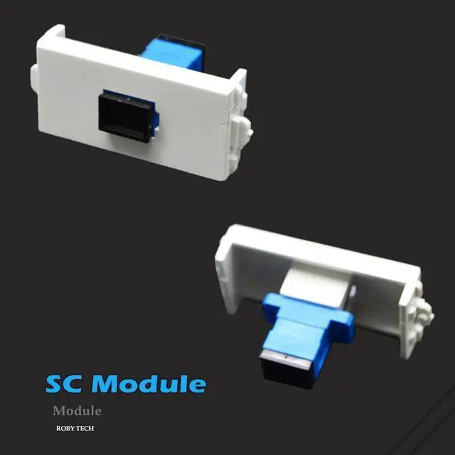 Alt view image 3 of 7 - Wall Plate with SC Simplex + LC Duplex + RJ11 Modules,Fiber Optic Keystone Connectors for Cabling System Service Integrated Wiring Work Wall plate cover holer, Outlet Plug