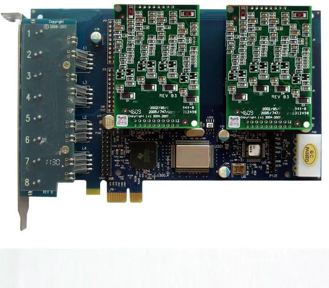 Main image of AEX800 with 8 FXS Card,PCIe Asterisk Dahdi Card Supports Asterisk Issabel Dahdi,Free PBX,for IP Phone System TDM800