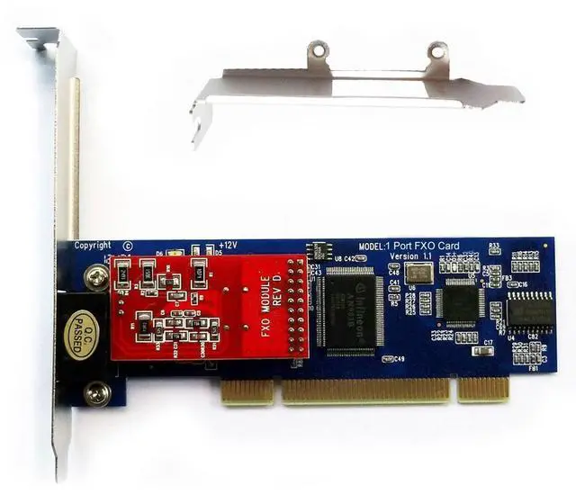 Alt view image 5 of 6 - X100P with 1 FXO Modules,PCI Asterisk Card with 2U Low Profile, Supports Asterisk FreePBX Issabel Free PBX FXS FXO Card Phone System
