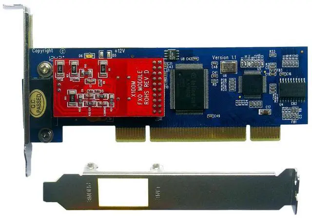 Main image of X100P with 1 FXO Modules,PCI Asterisk Card with 2U Low Profile, Supports Asterisk FreePBX Issabel Free PBX FXS FXO Card Phone System