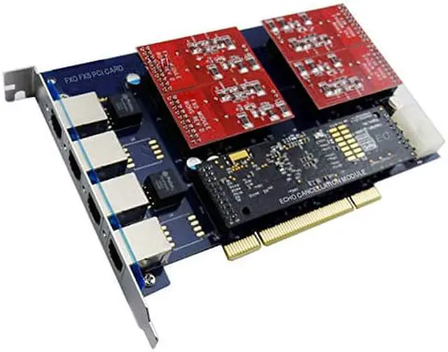 Alt view image 3 of 7 - Asterisk FXO Card TDM410P with Echo Canceller Hardware,4 FXO Port PCI Card,tdm400p,tdm410,digium FXO analog board For Asterisk PBX SIP Phone PABX Telephone System Supports Sangoma FreePBX