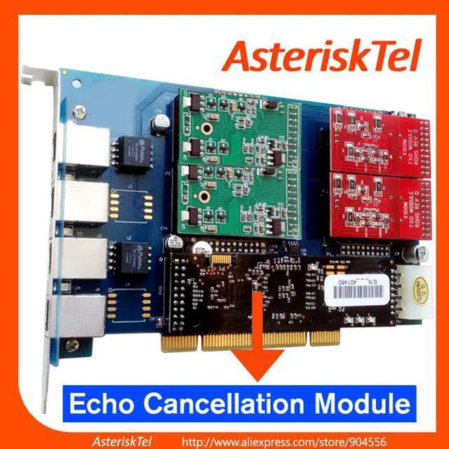 Main image of Asterisk FXS FXO Board TDM410P with Echo Canceller Hardware,with 2 FXO+2 FXS ports For Issabel,AsteriskNow,Freepbx,Elastix 4,,Dahdi,ax400p,tdm410,tdm400p,For VoIP PABX Asterisk PBX