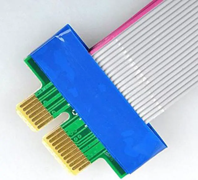 Alt view image 3 of 3 - PCIE Riser Cable Extender PCIe Extension Cable,Adaptor Ribbon PCI-E x1,PCI Express x1 for 1U 2U Small Case,( 1 Unit )