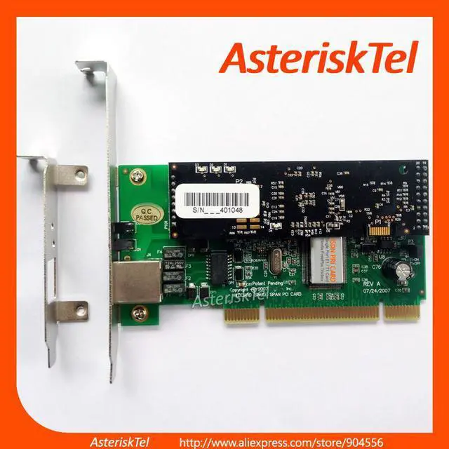 Main image of Asterisk card with 1 T1/E1 Port,with Echo Cancellation module ,supports Asterisk FreePBX Issabel For VoIP Phone System TE110P ISDN ss7 PRI Card