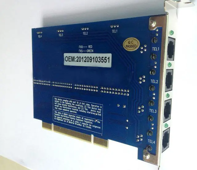 Alt view image 2 of 7 - Voice Board TDM400P with 4 FXO Ports,FXS FXO Board,For Voice System,Telephony Solution,Call Centre. Asterisk Card Supports Asterisk Free PBX Issabel Dahdi