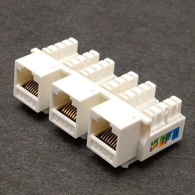 Alt view image 5 of 5 - 10PCS RJ45 Keystone Module Cat6 Connector Ethernet Wall Jack,Cat6 Network Coupler Keystone Jack, UTP Cat5,Cat5e,Cat6 Compatible