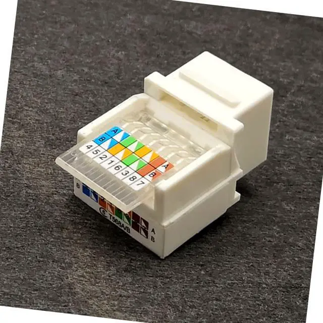 Alt view image 3 of 5 - 10PCS Cat6 Keystone Plug Wall Jack,RJ45 Module,Cat6 Network Coupler Keystone Jack, No Punch Down Tool Required