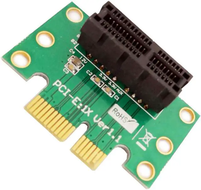 Alt view image 6 of 6 - PCIe Adapter Riser Card 90 Degree,right angle adapter Convertor card with Bus PCI Express (PCI-E) 1x