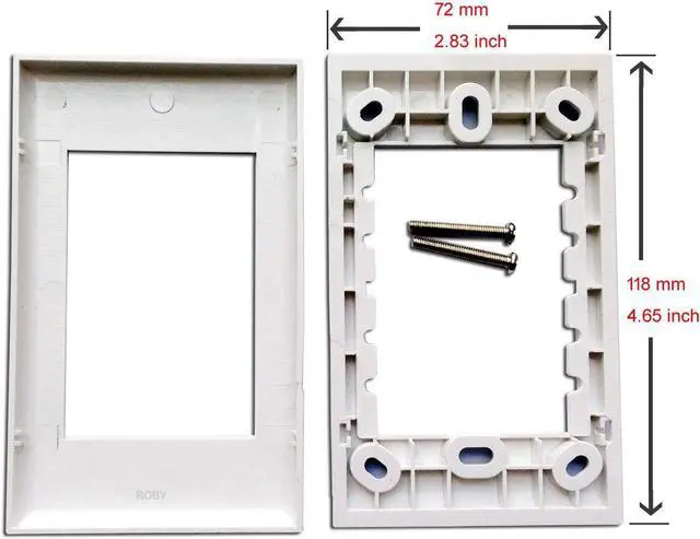 Alt view image 2 of 4 - Wall Faceplate with 3 RJ11 Ports,Telephone Keystone Cat3 Module White Wall Mount Plate Panel Type#118