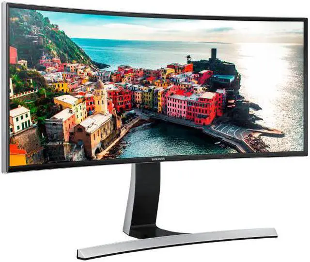 Alt view image 9 of 20 - Samsung S34E790C Glossy Black 34" Curved WQHD Cinema Wide 4ms (GTG) HDMI LED Backlight LCD Monitor 300 cd/m2 DCR Mega Infinity (3000:1) Dual Speakers, Height Adjustable
