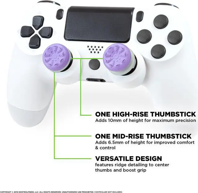 Alt view image 7 of 10 - kontrolfreek fps freek galaxy purple performance thumbsticks for playstation 4 controller (ps4)