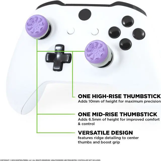 Alt view image 7 of 13 - FPS Freek Galaxy Thumbsticks for Xbox One - Purple/Gray