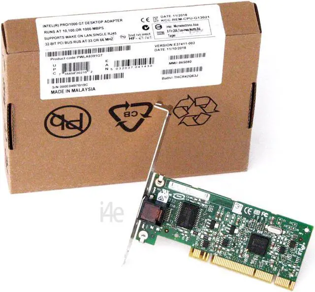 Alt view image 3 of 3 - Genuine INTEL PWLA8391GT PCI GIGABIT Network Adapter With Yottamark Hologram Retail Sealed Box