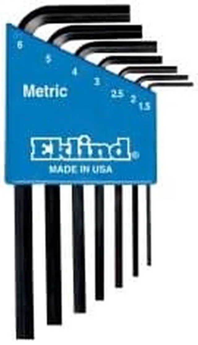 Alt view image 3 of 9 - Eklind Tool 269-10507 7Pc. Metric L-Wrench Hexkey Set Short Arm