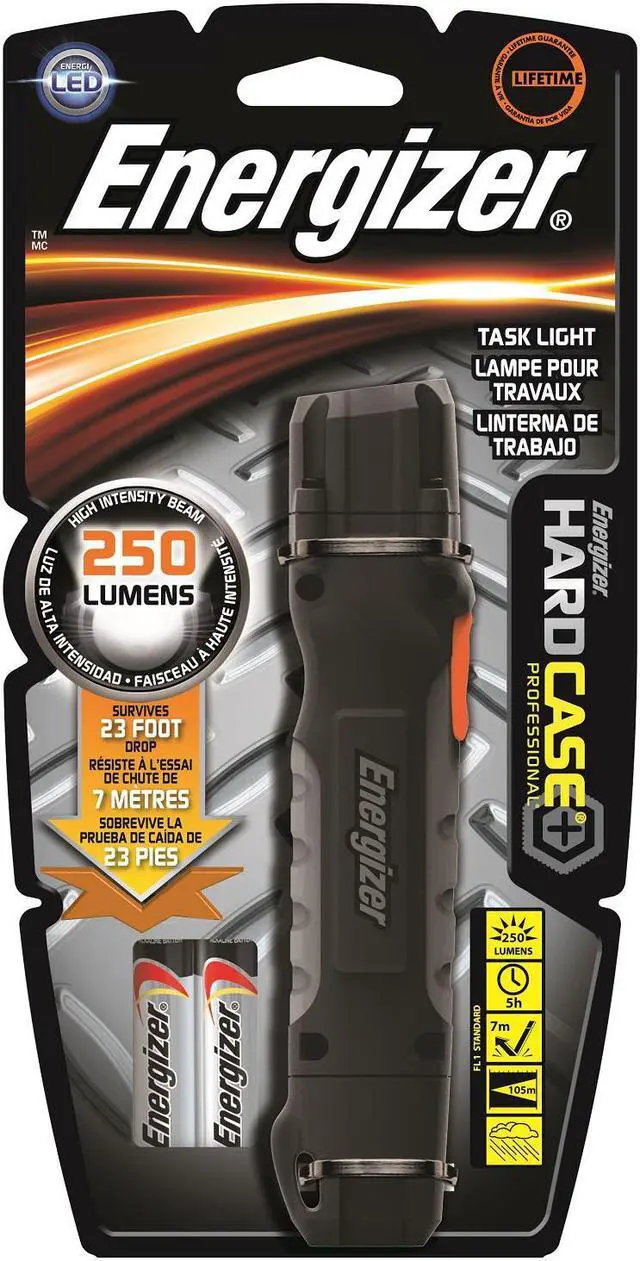 Alt view image 2 of 20 - ENERGIZER TUF2AAPE Hard Case LED Flashlight, Black, AA, 300 lm