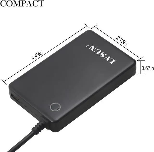 Alt view image 3 of 7 - 90 Watt Ultra Slim Universal Laptop Ac Adapter Notebook Power Supply with 12 Multiple DC Tips Fit for HP DELLL Lenovo Thinkpad Sony Compaq Asus Acer Toshiba Samsung Etc