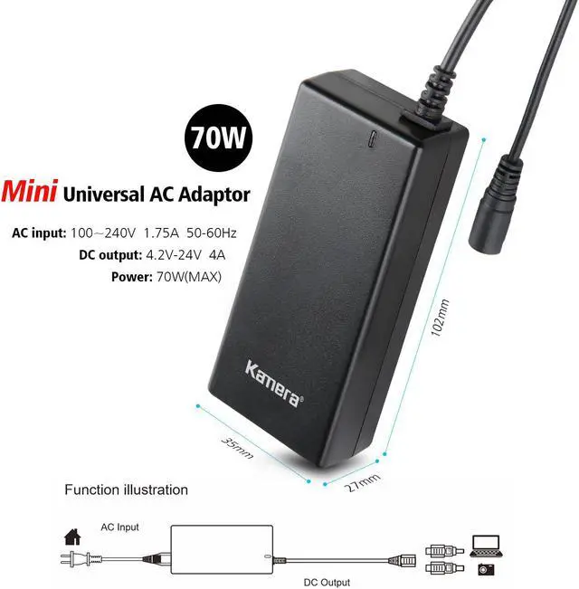 Alt view image 3 of 7 - Kamera 70W Universal AC Laptop Power Charger Adapter Cord for HP DELL Toshiba Acer Asus Lenovo IBM Compaq Sony Samsung Gateway Fujitsu Supply 16 Different DC Connector Tips