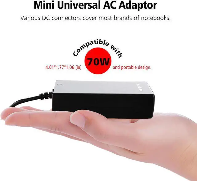 Alt view image 7 of 7 - Kamera 70W Universal AC Laptop Power Charger Adapter Cord for HP DELL Toshiba Acer Asus Lenovo IBM Compaq Sony Samsung Gateway Fujitsu Supply 16 Different DC Connector Tips