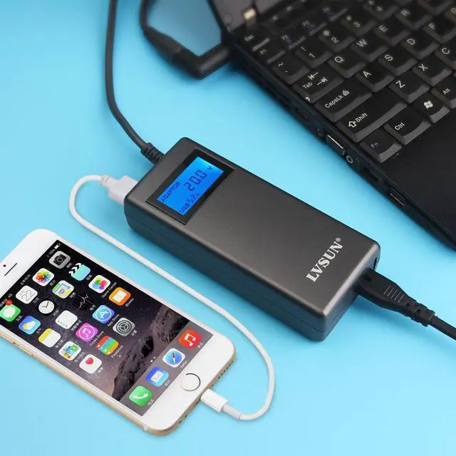 Alt view image 2 of 7 - Lvsun 90w Universal Laptop AC Power Adapter Charger Power Supply & 1 USB Port with 8 Pcs DC Tips Fit for Samsung, Dell, Apple, IBM, HP, COMPAQ, PANSONIC, Etc