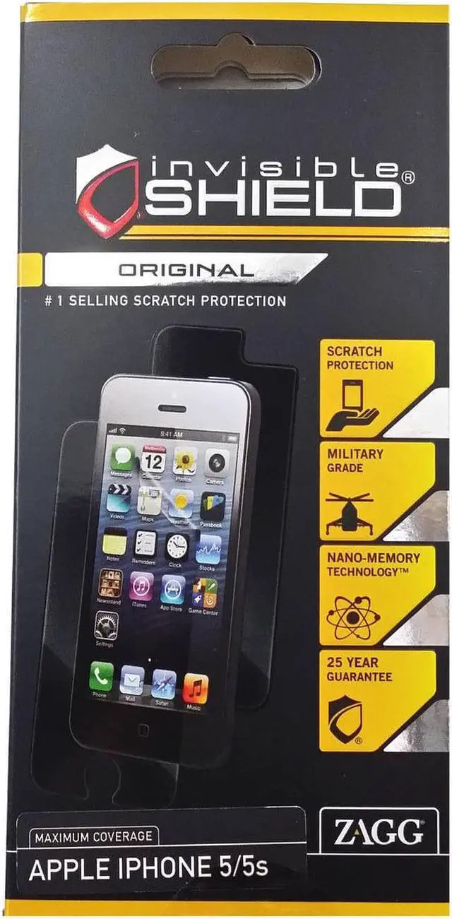 Alt view image 6 of 12 - Zagg InvisibleShield Full Body Maximum ( Covers Front Back & Sides )Protector for Apple Iphone 5 APLIPHONE5MC