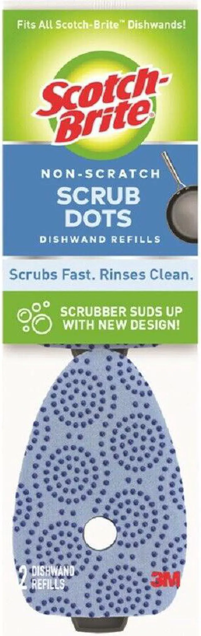 Alt view image 3 of 4 - Scotch-Brite 487-2-7 Heavy Duty Sponge Refill, Blue, 2 Piece