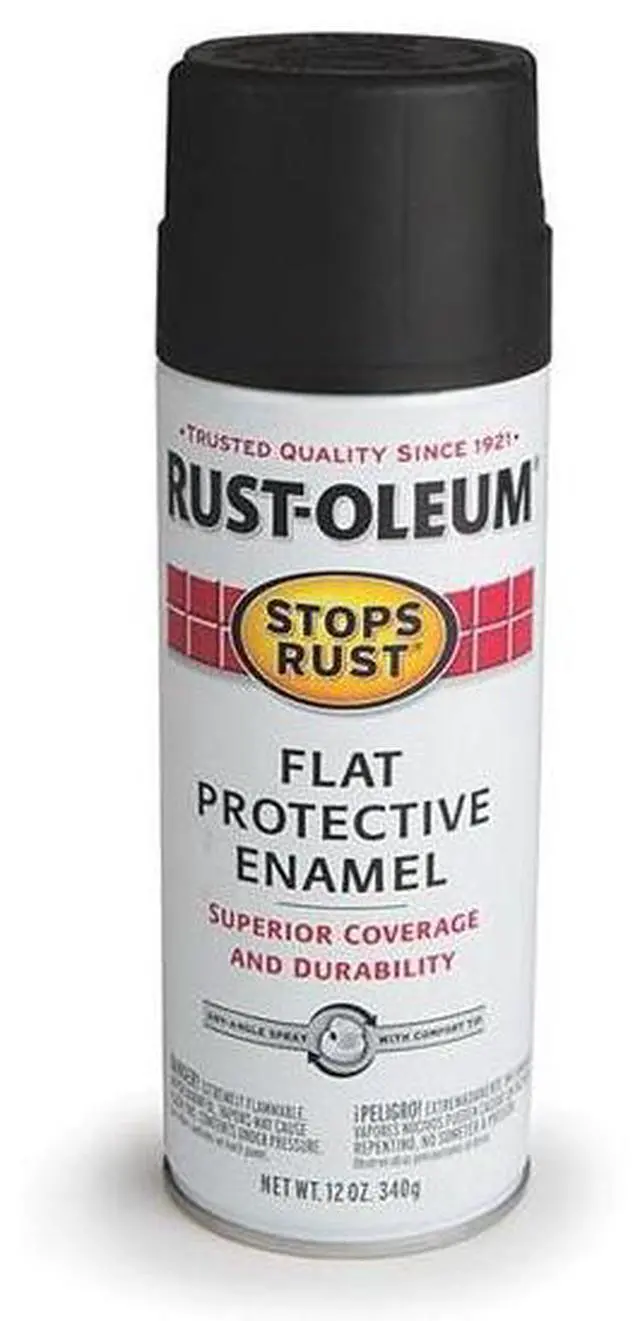 Alt view image 3 of 6 - Rustoleum 7776830 Rust Preventive Protective Enamel Spray Paint, 12 oz Aerosol Can, Flat