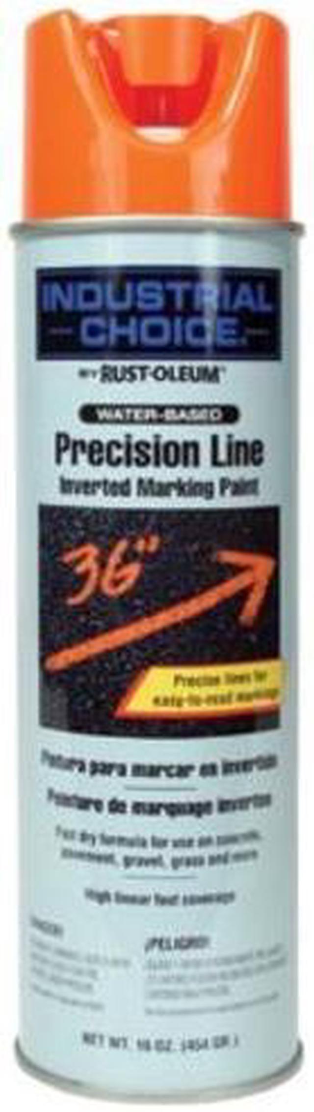 Alt view image 2 of 9 - RUST-OLEUM 203036 Inverted Marking Paint Aerosol, 17 oz., Fluorescent Orange