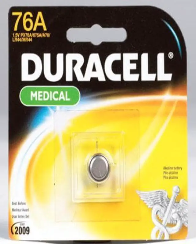 Alt view image 7 of 20 - Duracell Alkaline Medical Battery 76A 1.5V PX76A675PK09
