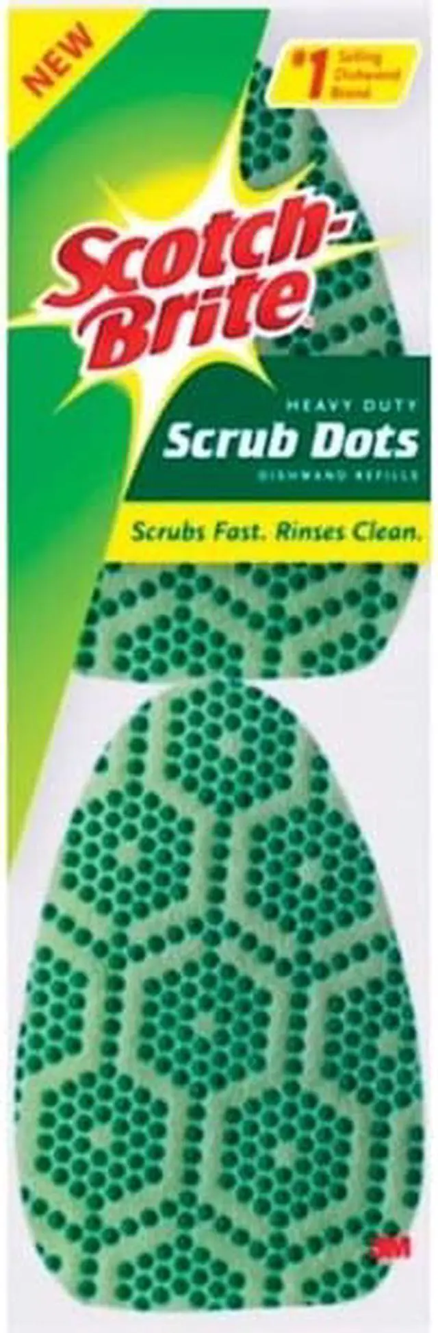 Alt view image 2 of 15 - 3M Refill f/Scotch-Brite Dots Dishwand Heavy-duty Green 48827