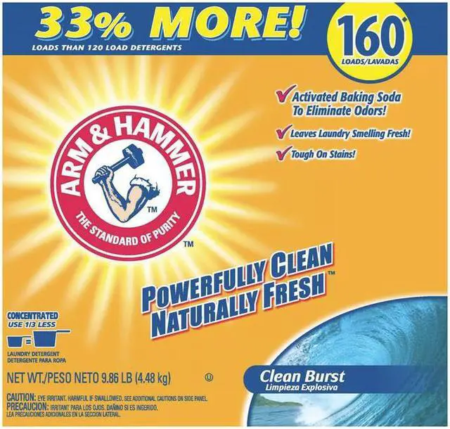 Alt view image 3 of 4 - Arm & Hammer CDC33200-06521 Powder Laundry Detergent, Clean Burst, 11.9 Lb, Box, 3/Carton