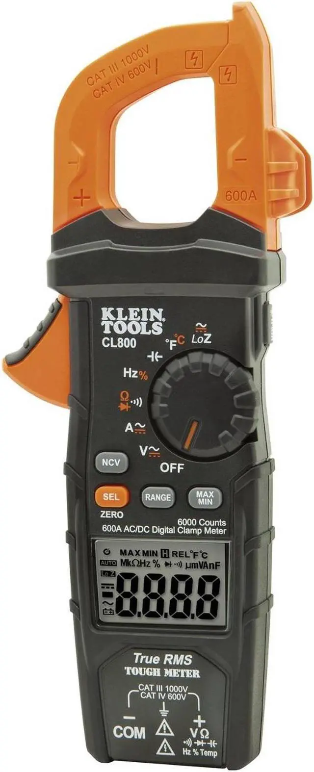 Alt view image 5 of 19 - Klein Tools Digital Clamp Meter - AC/DC Auto-Ranging - 600A