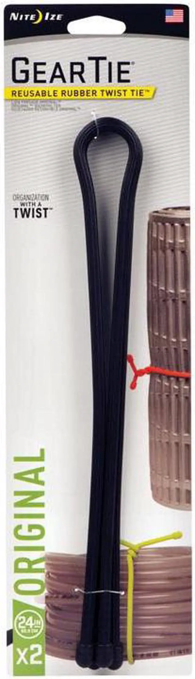 Alt view image 5 of 12 - NITE IZE GEAR TIE 24" BLACK 2PK