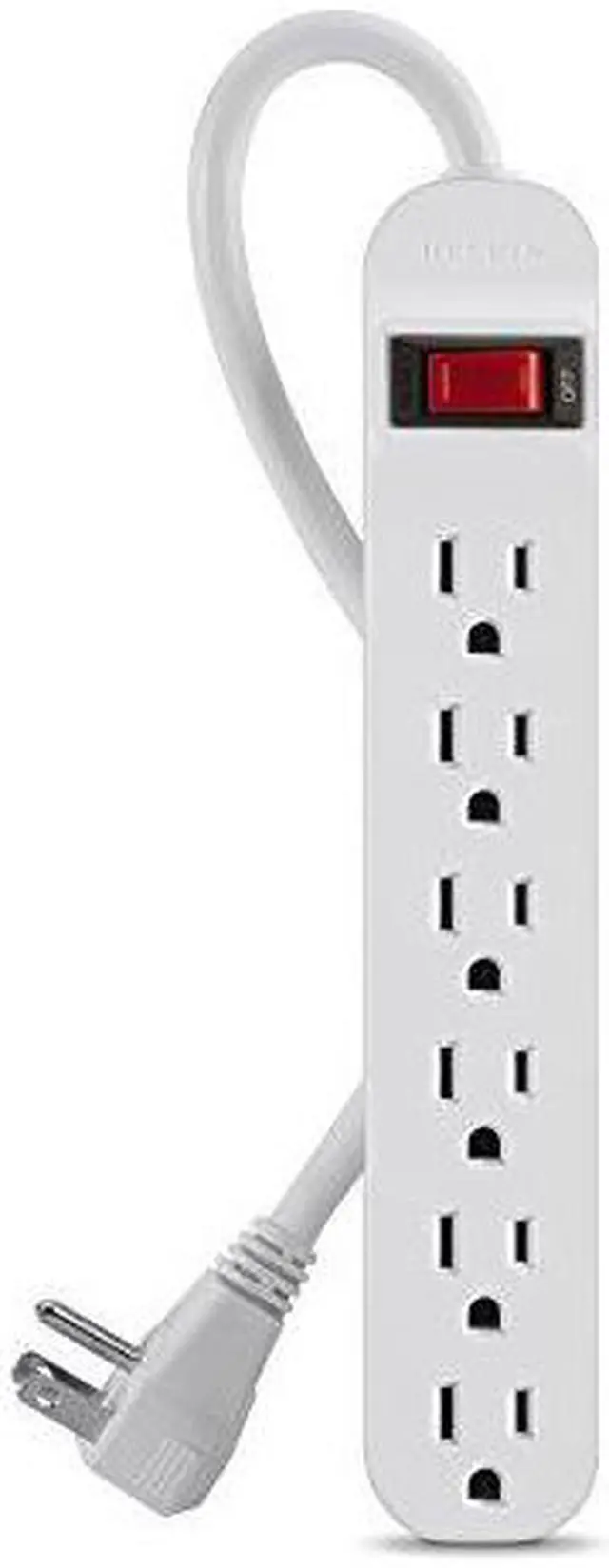 Main image of Belkin 6-Outlet Power Strip with 5-Foot Right-Angled Power Plug, F9P609-05R-DP