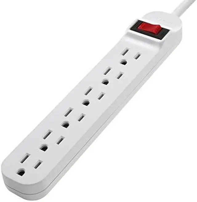 Alt view image 2 of 3 - Belkin 6-Outlet Power Strip with 5-Foot Right-Angled Power Plug, F9P609-05R-DP