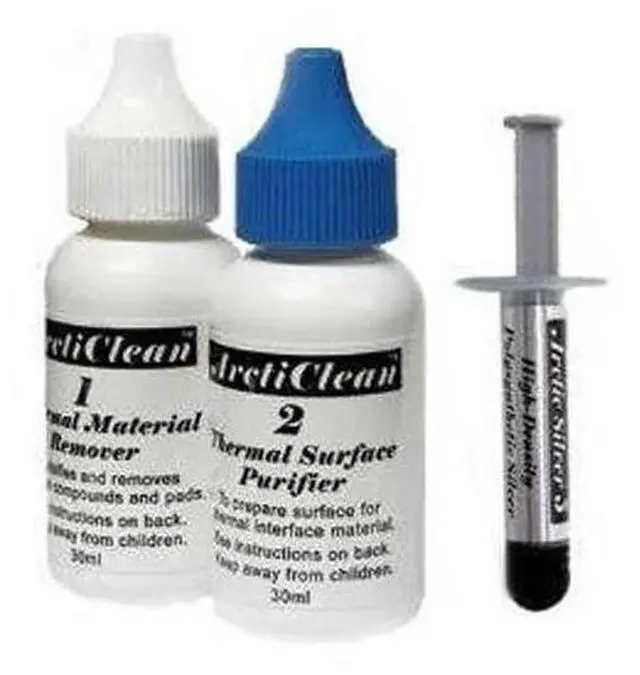 Alt view image 2 of 2 - Arctic Silver 5 Thermal Compound Paste Grease 3.5g Grams w/ ArctiClean 60 ML Kit