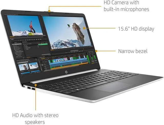 Alt view image 9 of 11 - HP 15-DY1051WM 15.6" HD 1366x768 Laptop Intel Core i5-1035G1 1.0 GHz 8GB DDR4-2666 SDRAM 256GB SSD+16GB Optane Intel UHD Graphics Windows 10 Home, 8MM76UA
