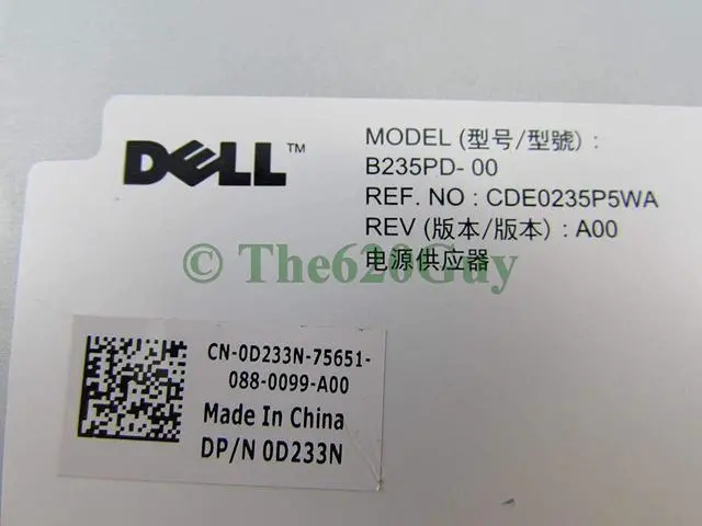 Alt view image 11 of 12 - Dell M618F Dell 235 Watt Power Supply For Optiplex Gx360 380 Dt