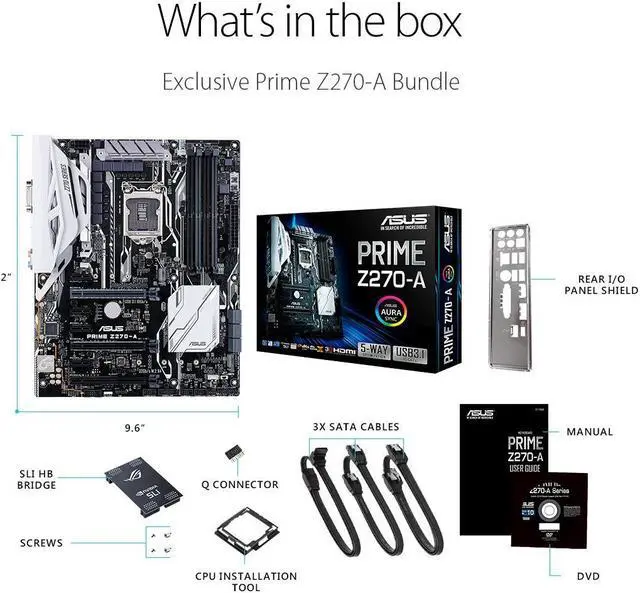 Alt view image 7 of 7 - ASUS PRIME Z270-A LGA1151 DDR4 DP HDMI DVI M.2 USB 3.1 Z270 ATX Motherboard