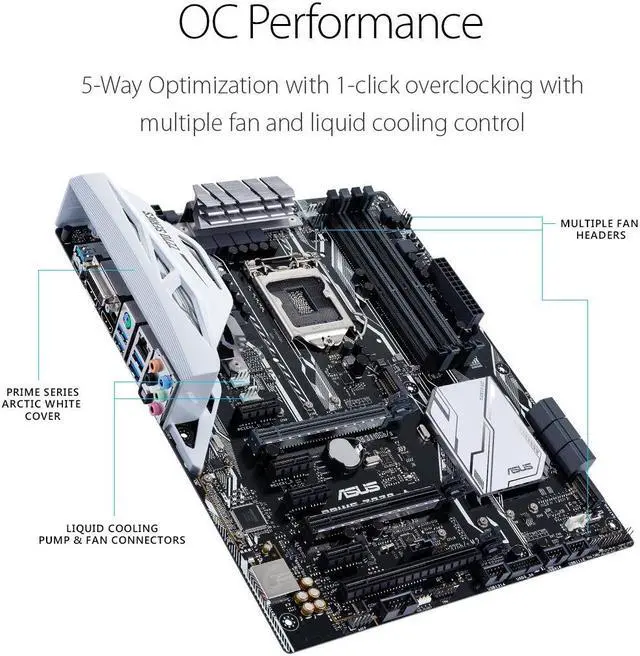 Alt view image 2 of 7 - ASUS PRIME Z270-A LGA1151 DDR4 DP HDMI DVI M.2 USB 3.1 Z270 ATX Motherboard
