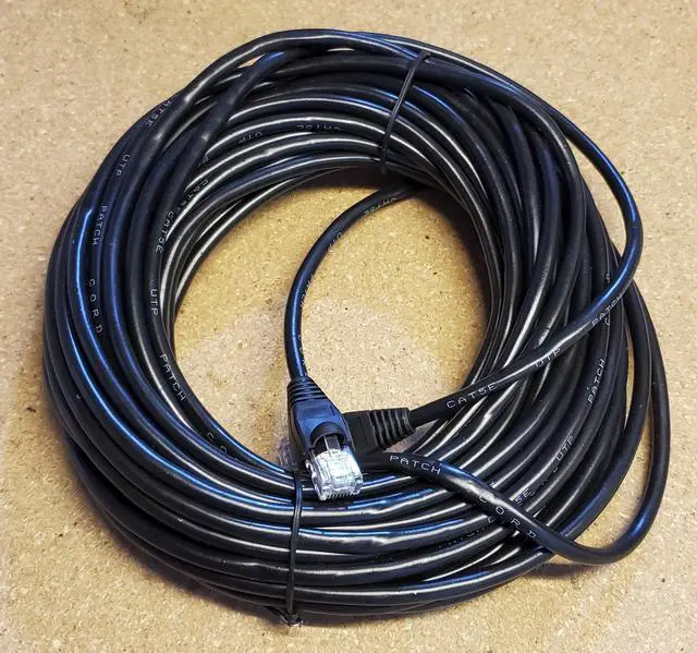 Alt view image 4 of 4 - 10-Pack of 50ft Cat5e UTP Ethernet Network LAN Patch Cables - Black - 50 Feet