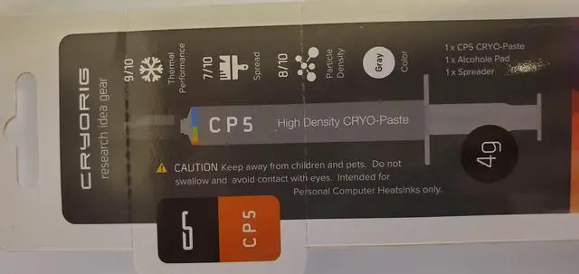 Alt view image 3 of 6 - Cryorig CP5 Performance Thermal Compound Kit Grey 4 Grams