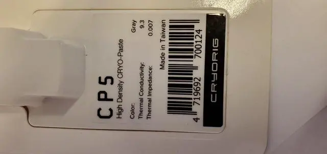 Alt view image 4 of 6 - Cryorig CP5 Performance Thermal Compound Kit Grey 4 Grams