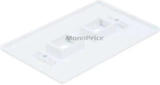 Alt view image 7 of 13 - 2 Port Keystone Wall Plate Network WHITE - BattleBorn