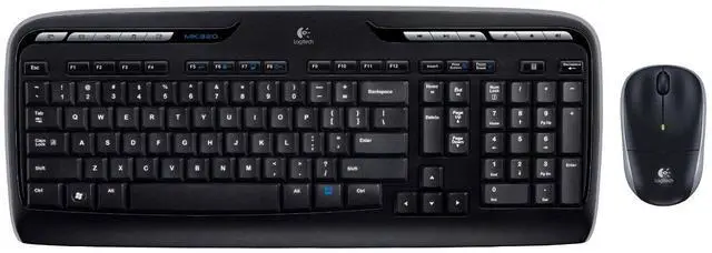 Main image of Logitech MK320 Desktop Wireless Multimedia Keyboard & Optical Mouse Kit (Black) 920-002836-PB-R