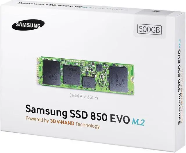 Alt view image 4 of 4 - SAMSUNG 850 EVO M.2 2280 500GB SATA III 3-D Vertical Internal SSD Single Unit Version MZ-N5E500BW