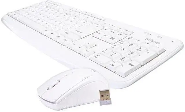 Alt view image 5 of 9 - Bornd M610 Water Resistant 104 Key Wireless Keyboard and Optical Mouse Kit