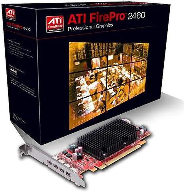 Alt view image 7 of 8 - Sap Ati Firepro 2460 Pcie 512m Gddr5 Quad Mini Displayport